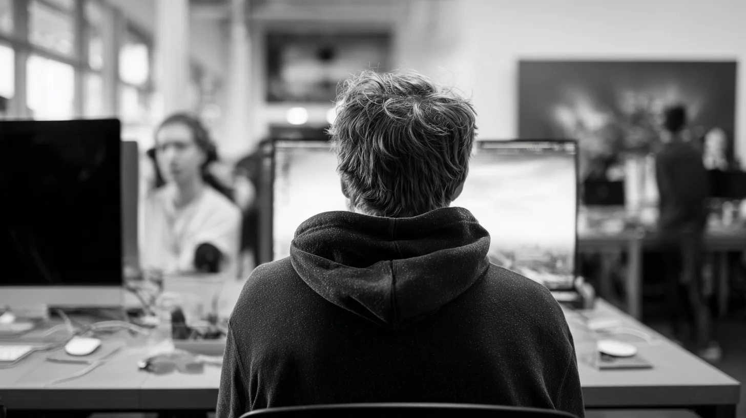 Designer working at desk